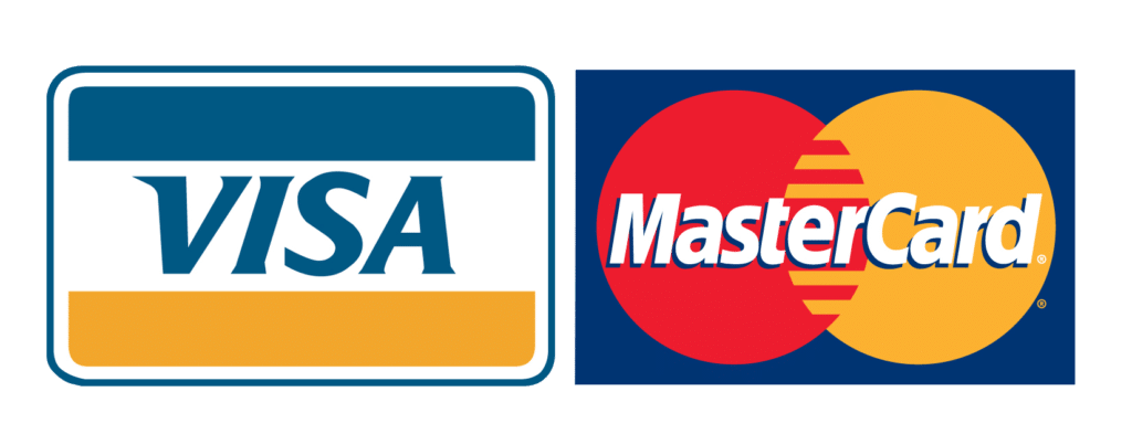 Aceptamos Visa y Mastercard